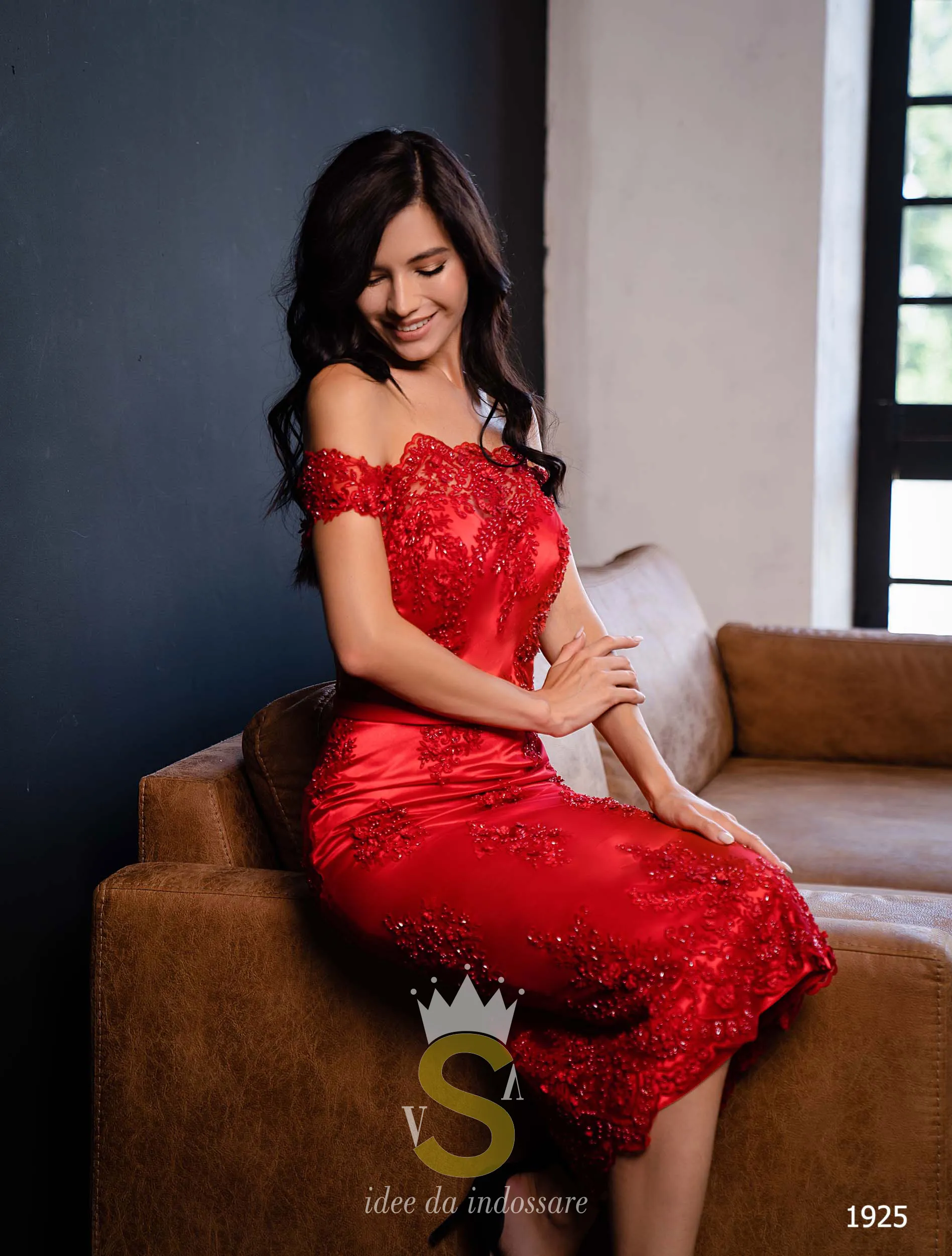 -vestito rosso