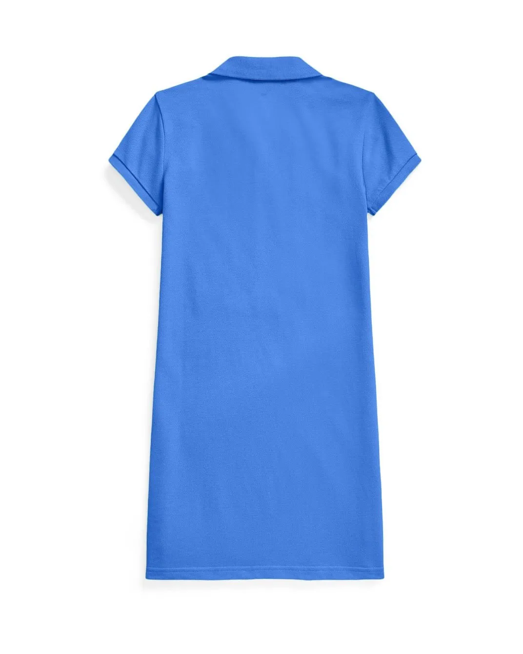 Abito polo lungo blu royal in piquè di cotone 4 anni