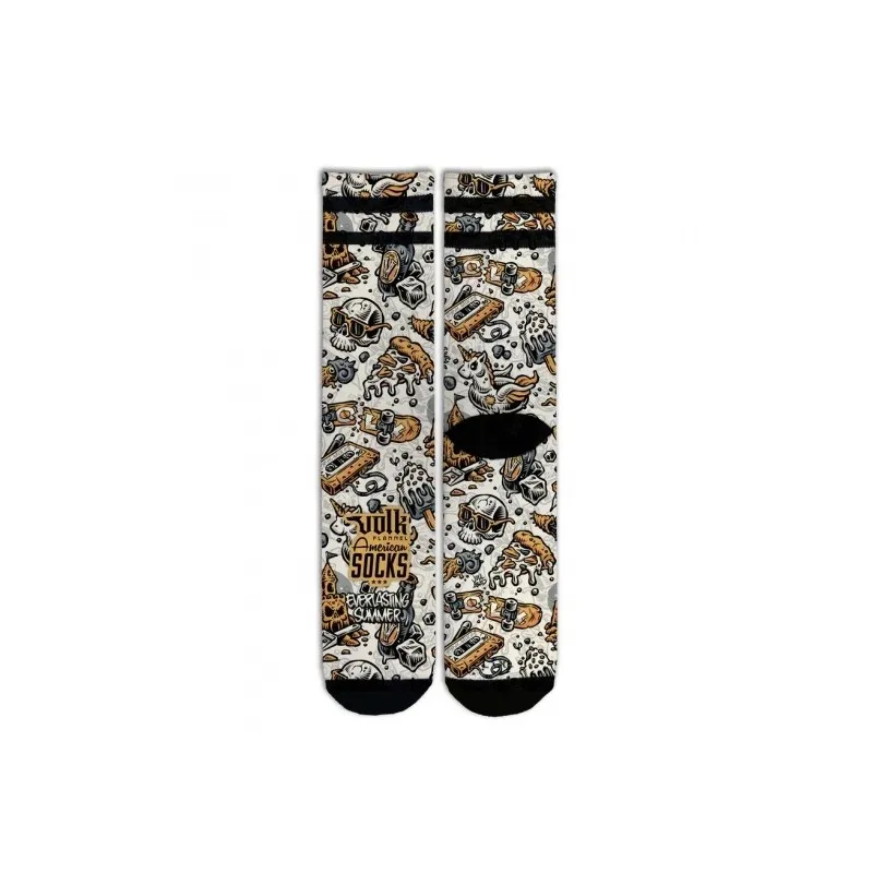 AMERICAN SOCKS CALZE MID FANTASIA COLORE BIANCO