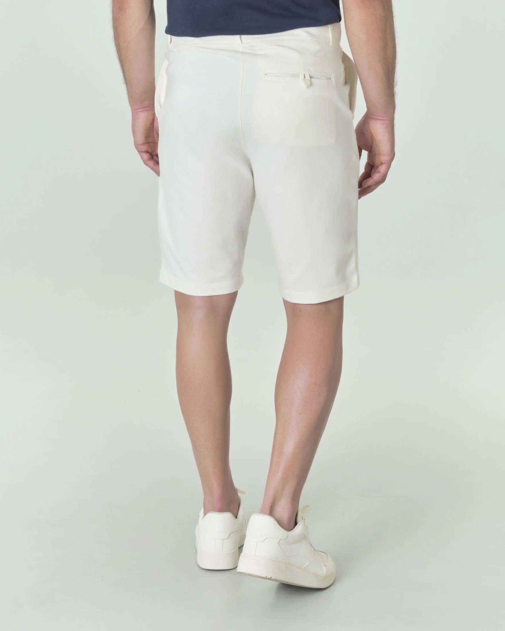 Bermuda chino bianco in felpa di pima cotton stretch