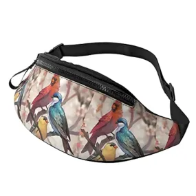 Birds Parrot Marsupio Borse Uomo e Donna Borsa sportiva con cintura regolabile per sport all’aria aperta, viaggi e ciclismo Zain