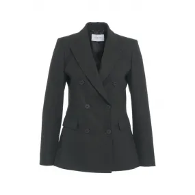 Blazer gessato nero