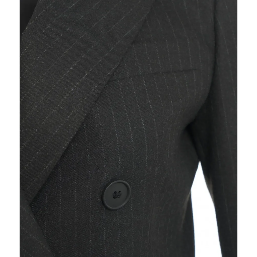 Blazer gessato nero