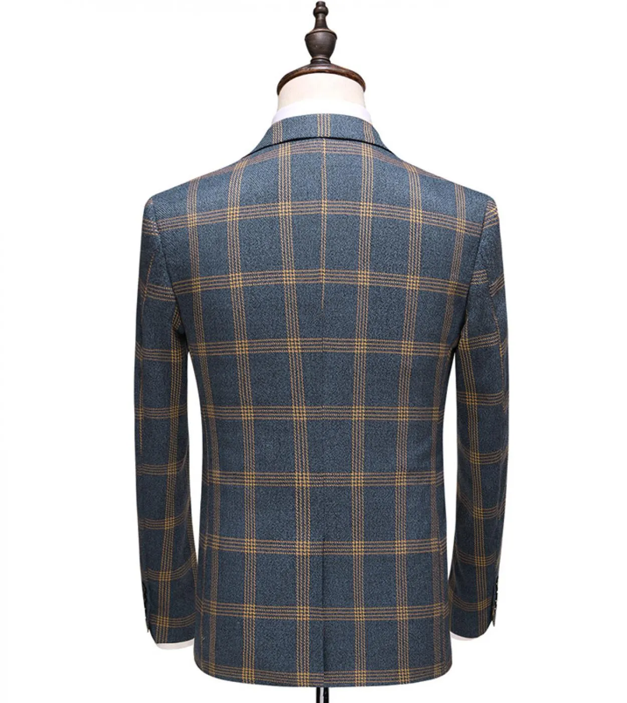 Blazer Uomo Slim Fit Primavera Autunno Blazer scozzese da uomo Taglie forti Blazer casual da uomo Giacca da ufficio formale da l
