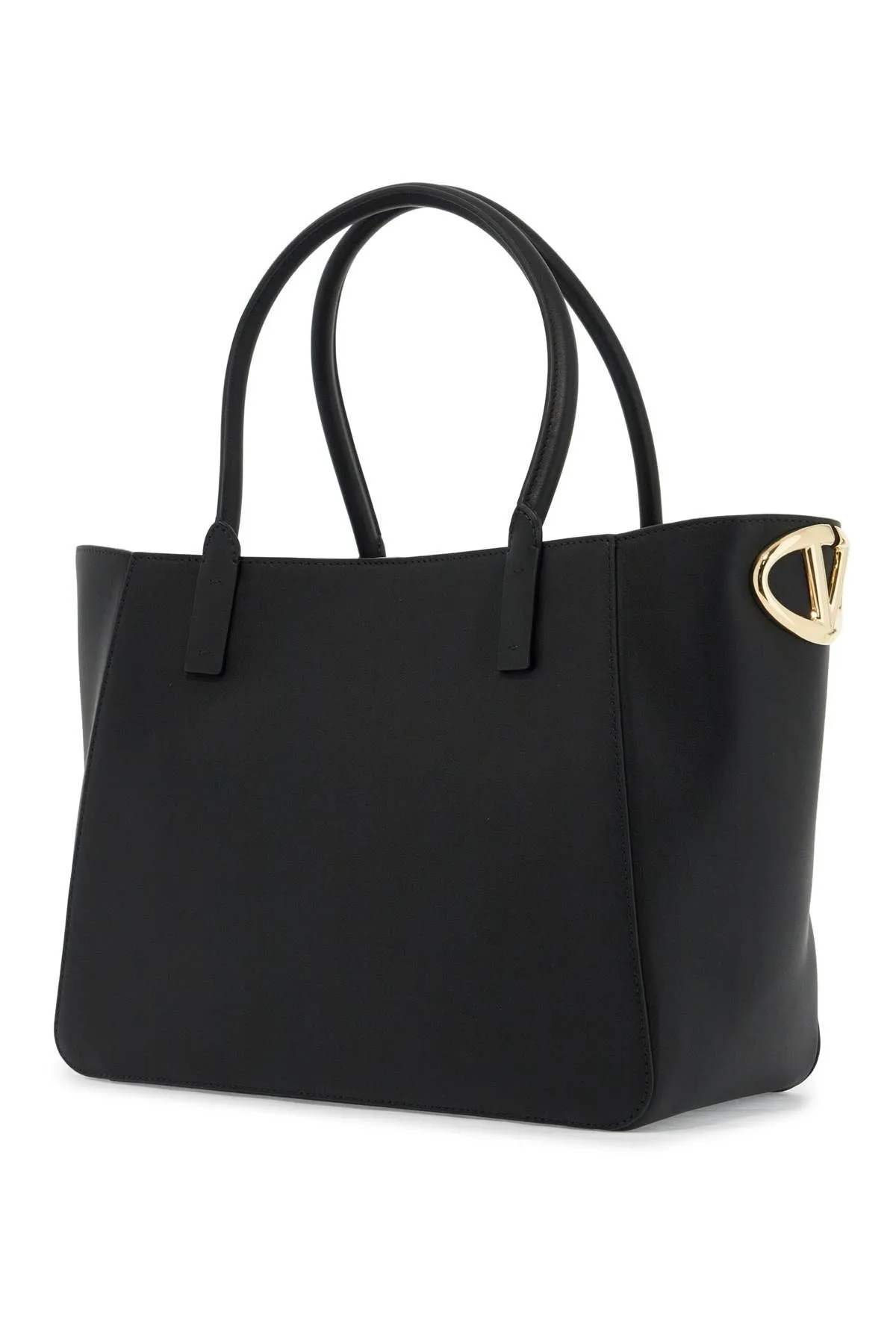 Borsa tote VLogo Side in vitello nappato