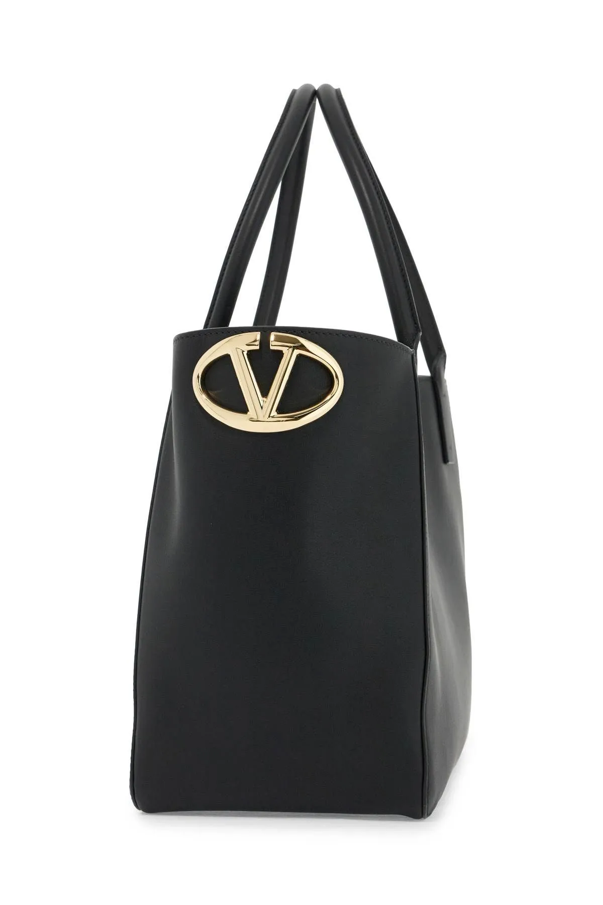 Borsa tote VLogo Side in vitello nappato