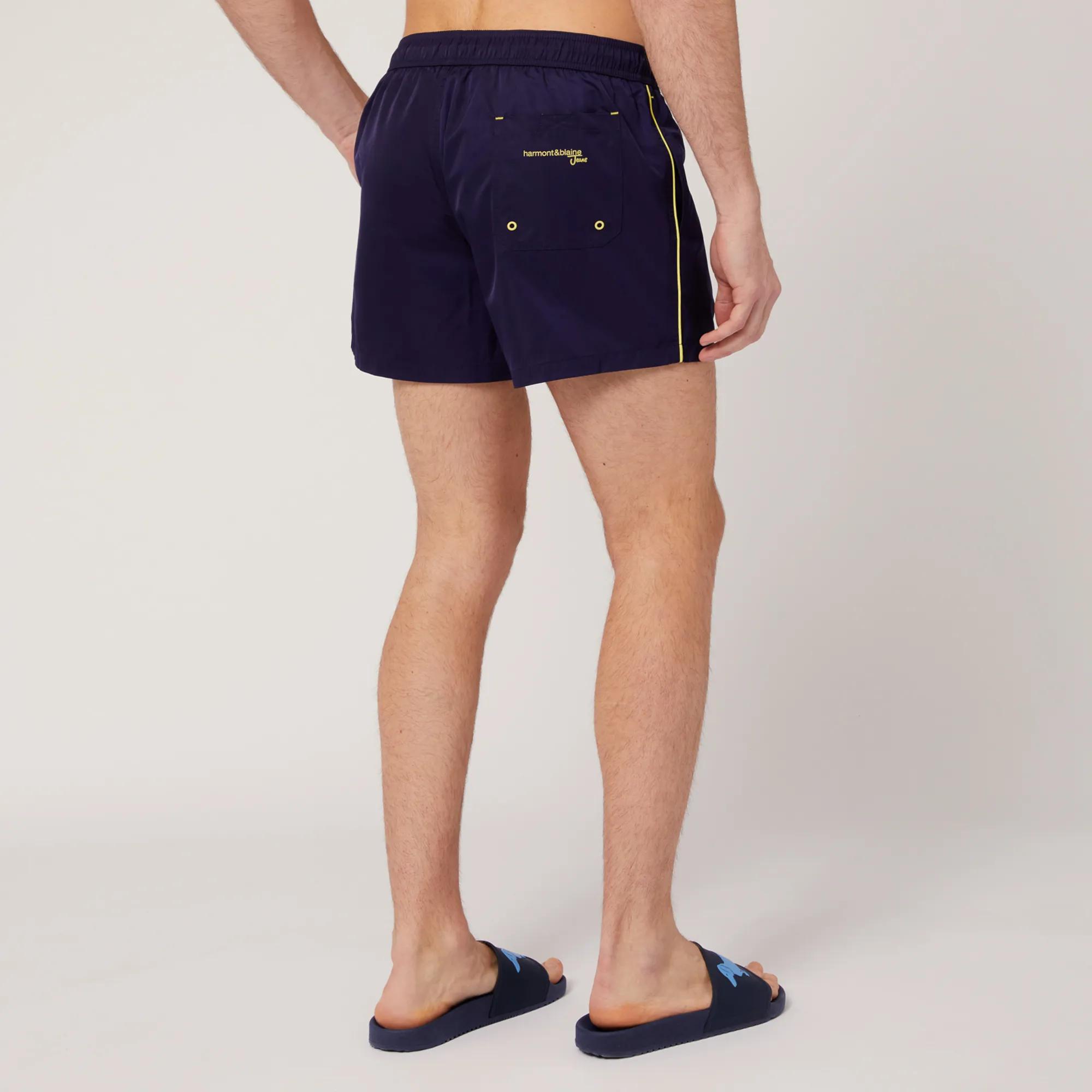 Boxer Da Mare Con Monogramma in Blu Chiaro: Swimwear Di Lusso | Harmont & Blaine®