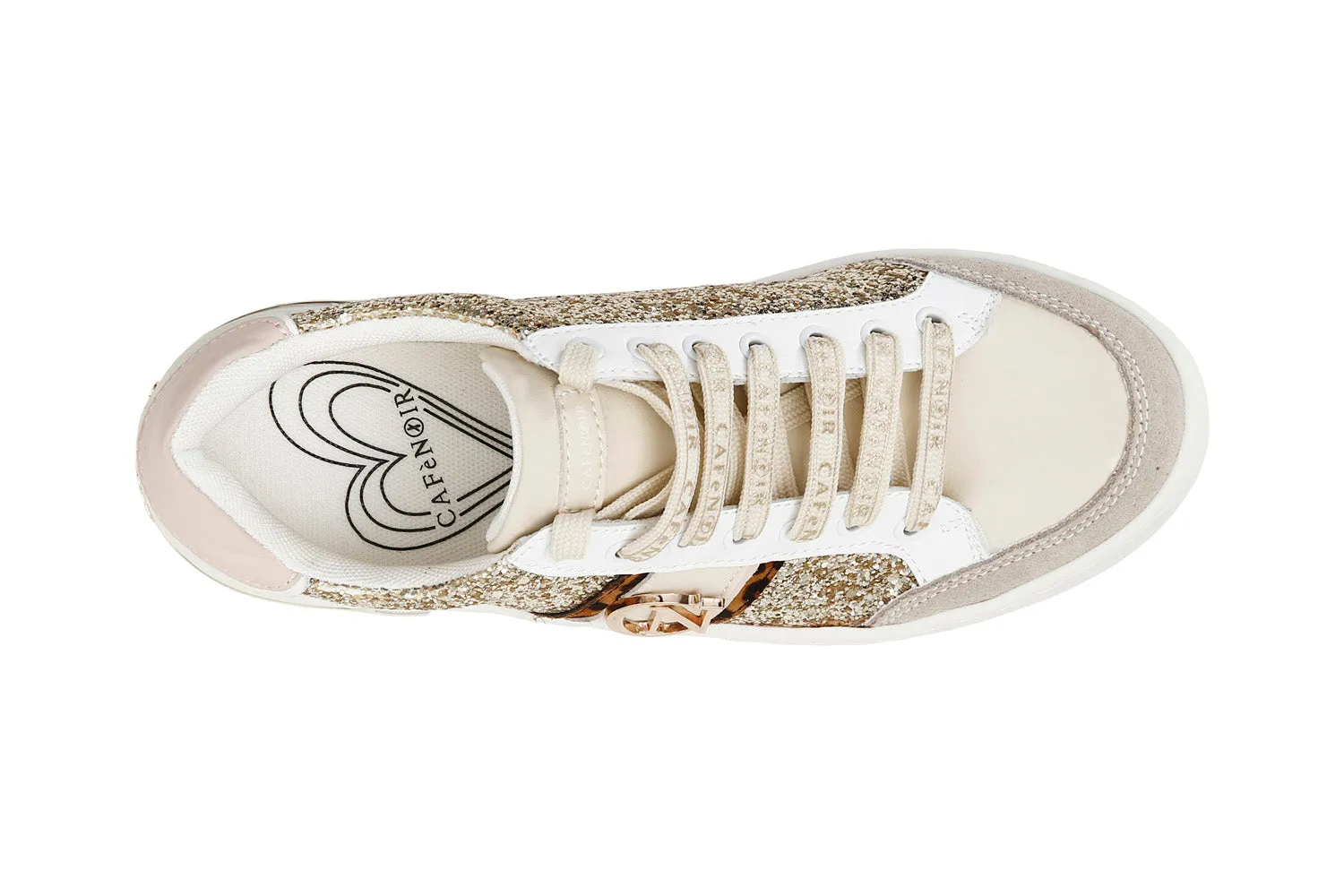 CafèNoir donna sneakers stringate in glitter