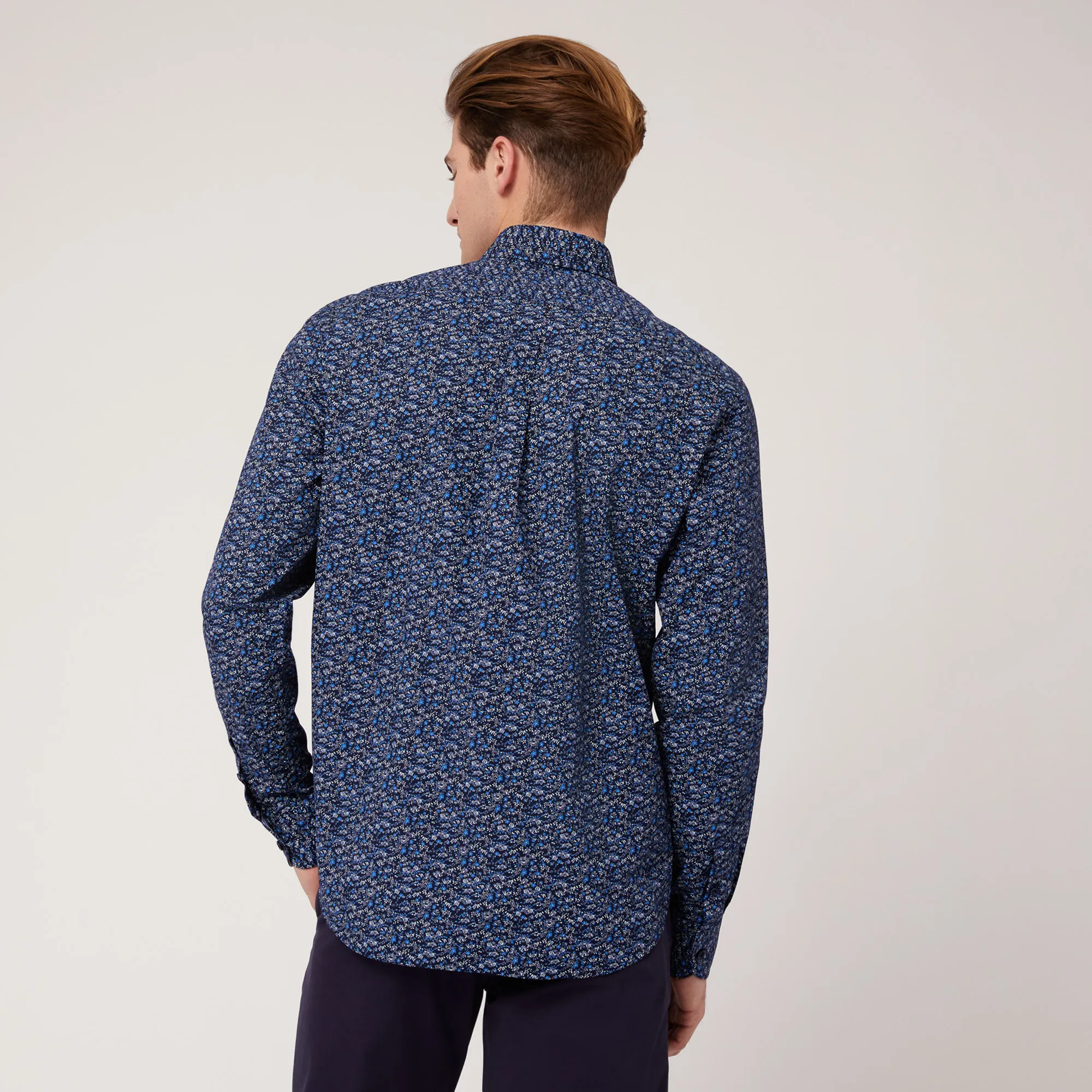 Camicia Con Fiori All-Over in Light Blue: Nuovi arrivi Di Lusso | Harmont & Blaine®