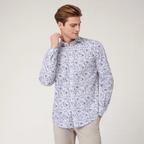 Camicia Con Stampa Botanica in Blu: Nuovi arrivi Di Lusso | Harmont & Blaine®