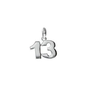 Ciondolo Portafortuna 13 Oro Bianco GL101135