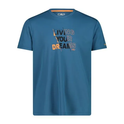 CMP T-shirt da uomo Maglietta piquet stampa adventure - 30T5057-07MN
