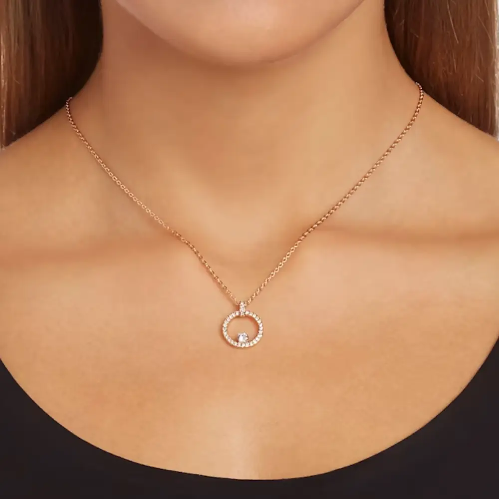 COLLANA CREATIVITY ORO ROSA SWAROVSKI