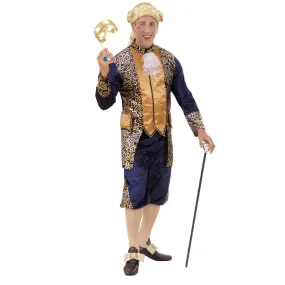 Costume Carnevale Marchese Veneziano Blu Vestiti Veneziani PS 35620