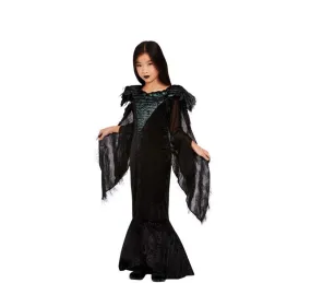 costume da principessa per le ragazze elegante Cuervo nero