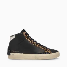 Crime London sneakers Distressed High black animalier