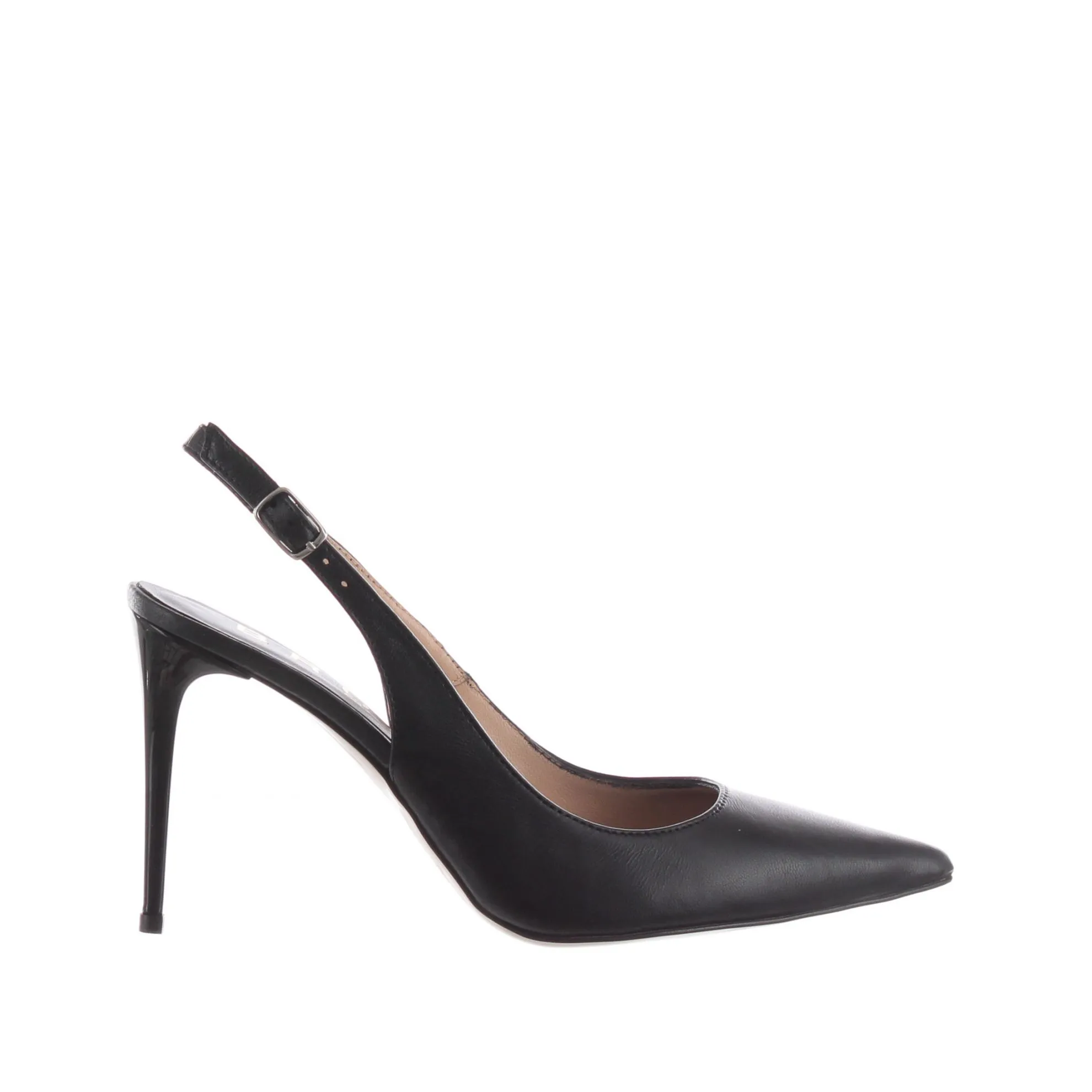 Décolleté slingback in pelle