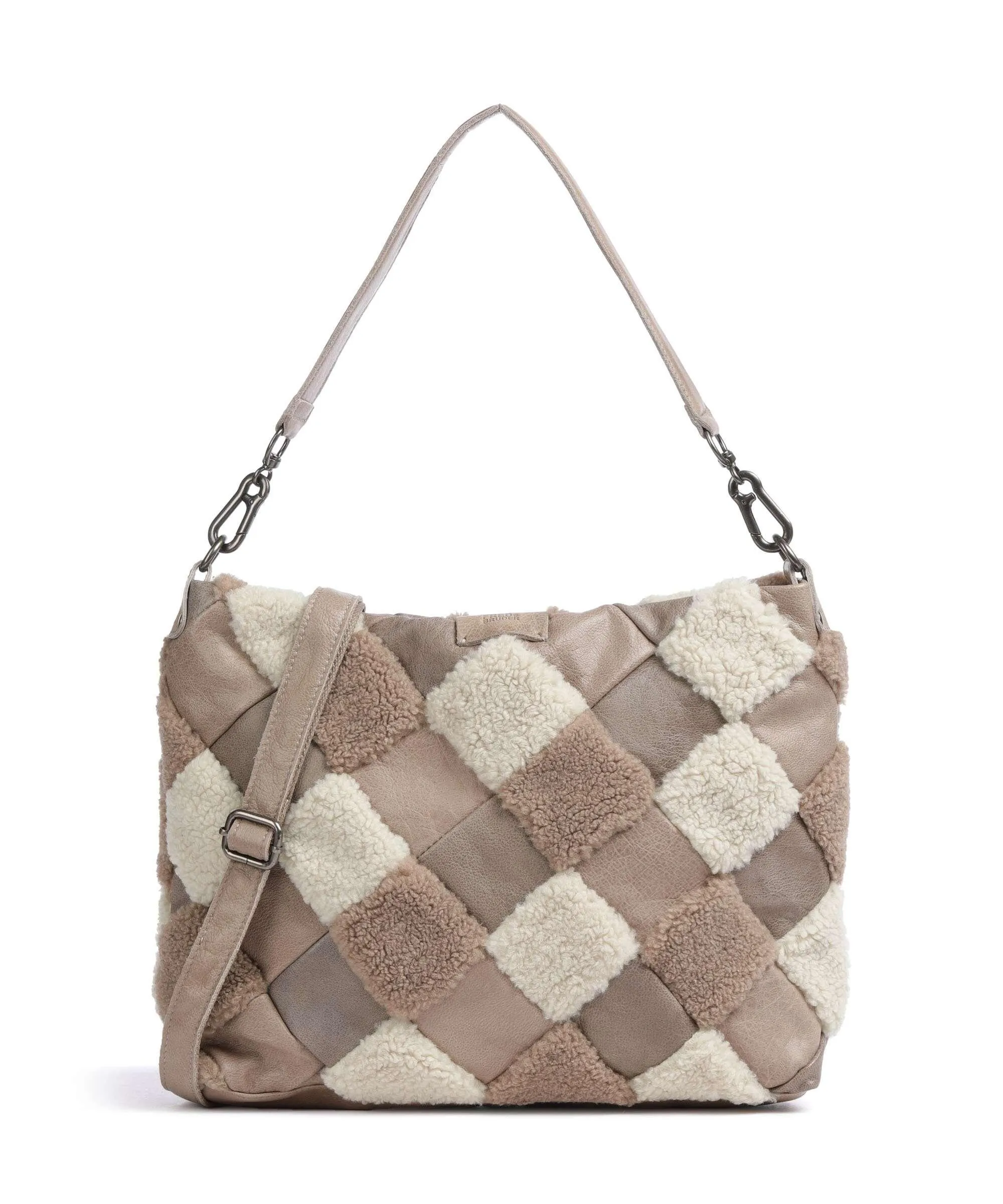  FredsBruder Check My Bag Borsa hobo pelle granulata multicolore  