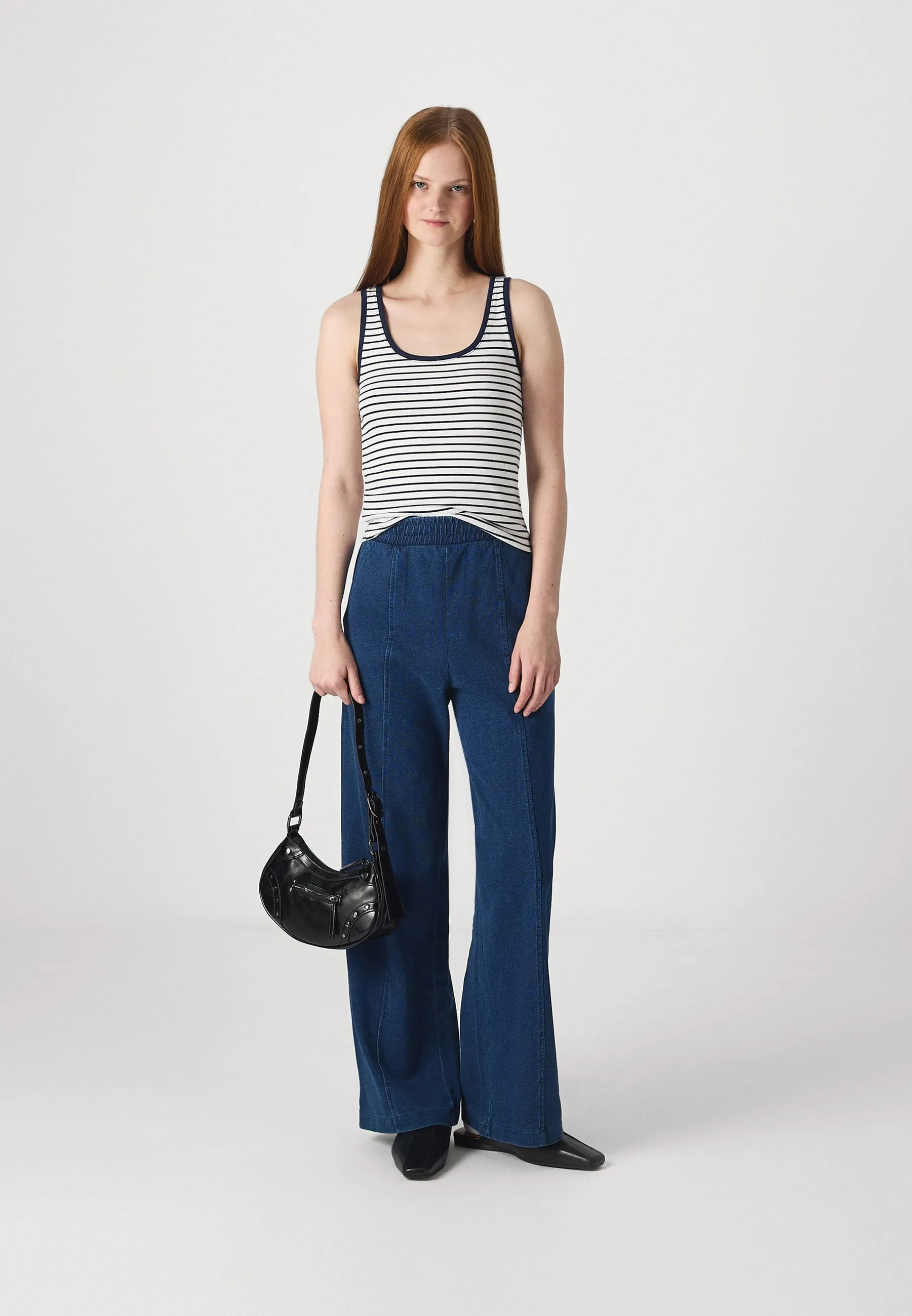 FRONT SEAM WIDE LEG  - Pantaloni