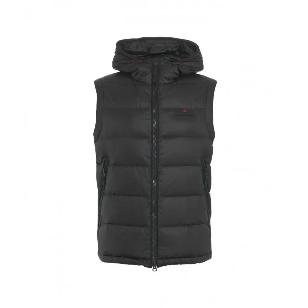 Gilet in piuma Donoma in nylon ripstop nero