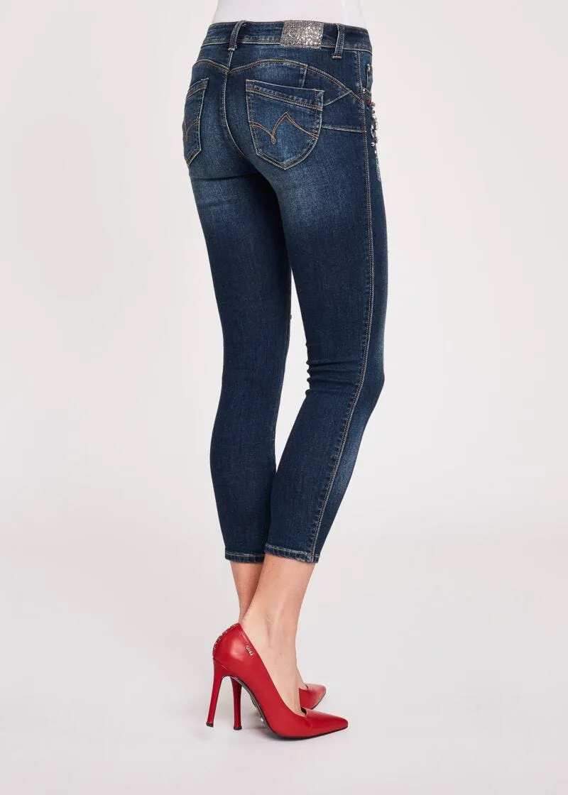 Jeans skinny con patch