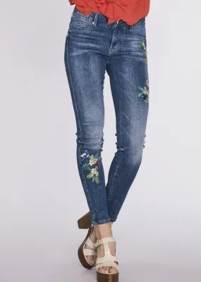 Jeans skinny con ricamo