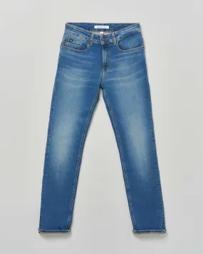 Jeans slim in cotone stretch lavaggio medio stone washed 10-16 anni