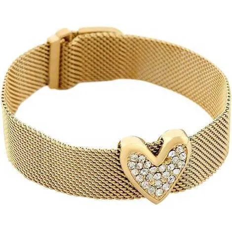 LIUJO Bracciale Liu Jo in acciaio con cuore e cristalli