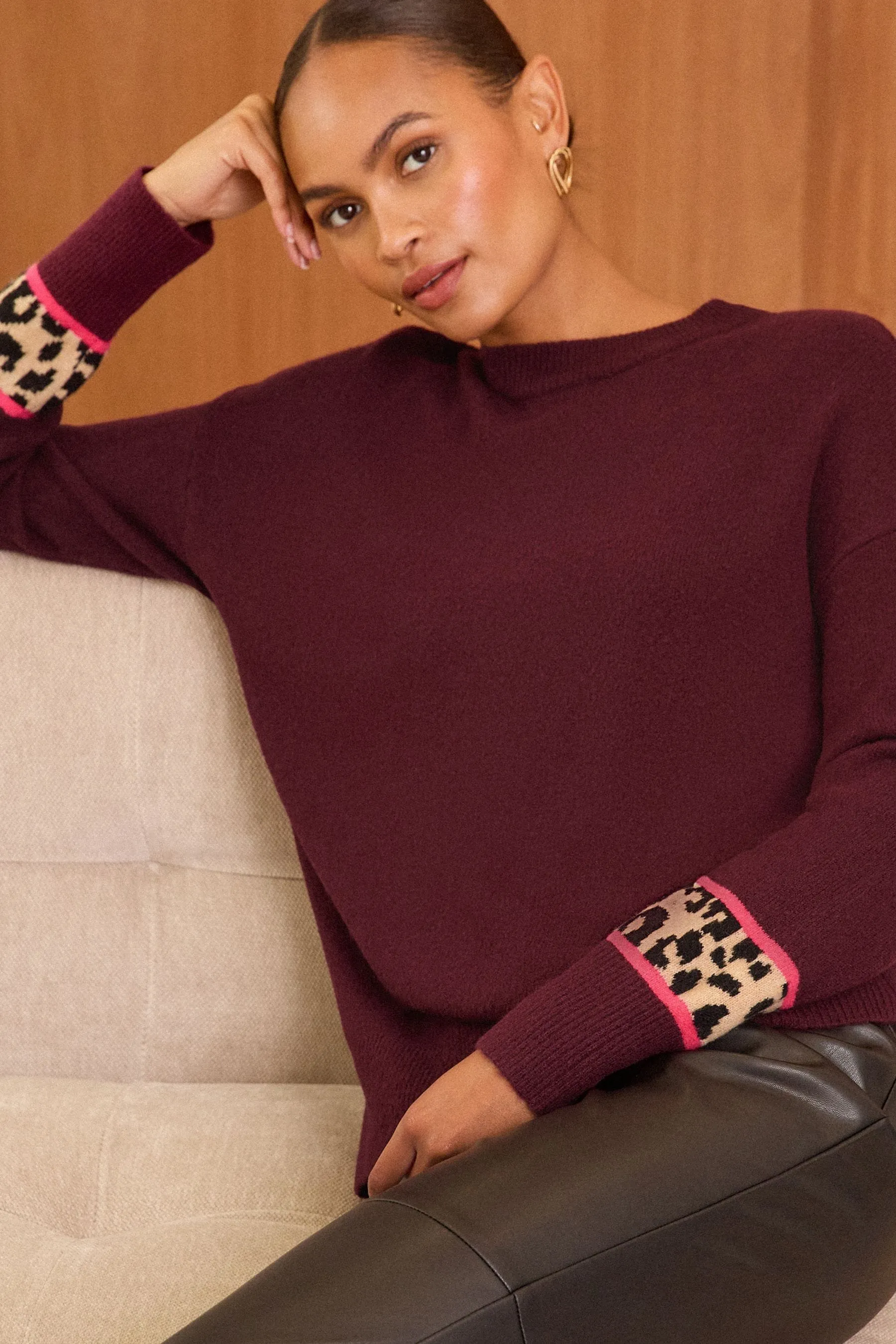 Love & Roses Cosy Girocollo Longline Maglione    