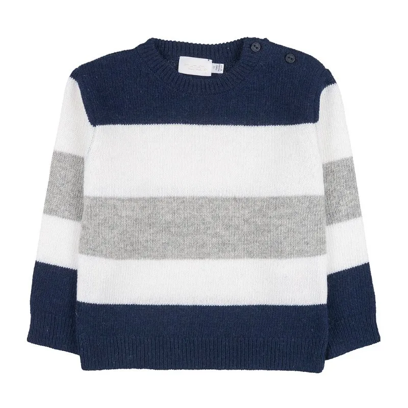 Maglione a righe blu