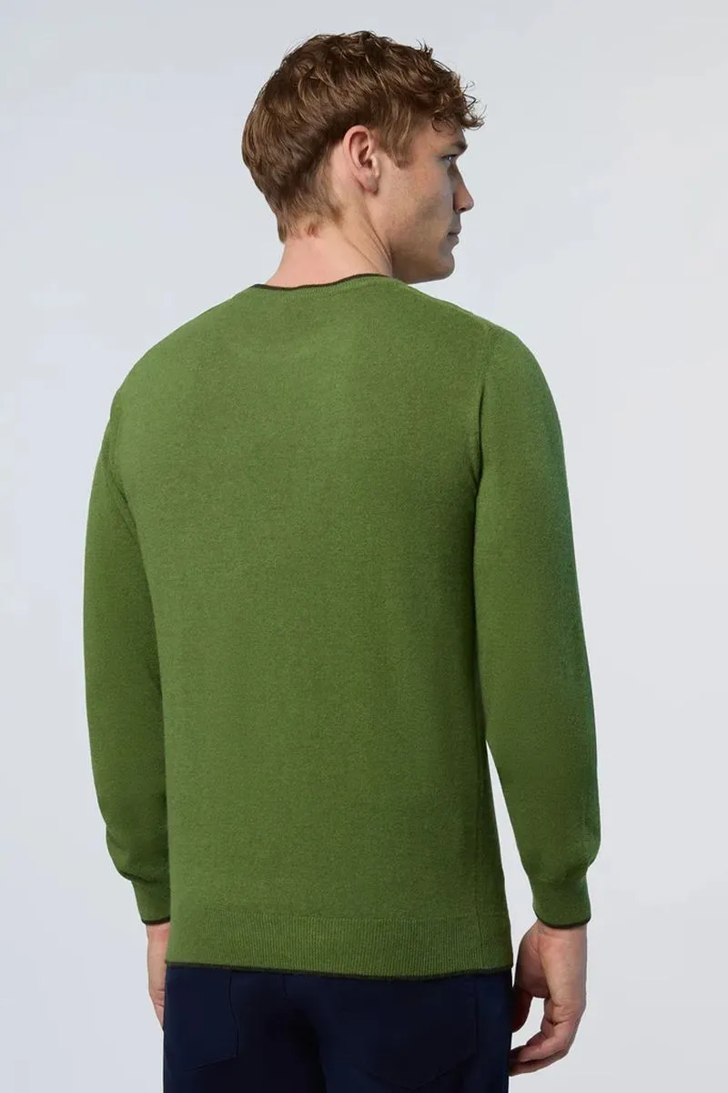 Maglione girocollo in cashmere uomo Verde