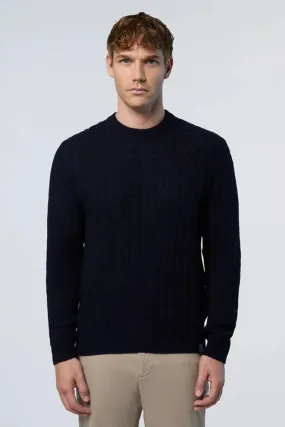 Maglione in cashmere a trecce uomo Blu