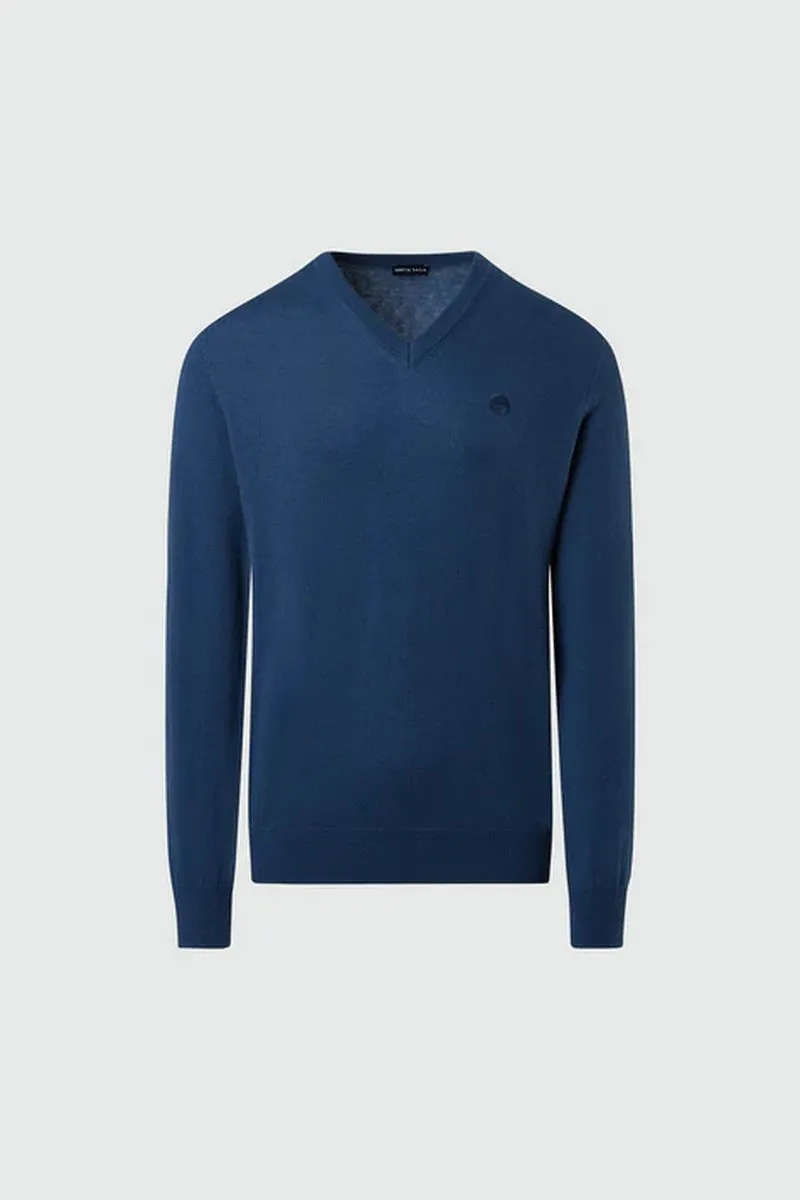 Maglione in cotone e lana uomo Denim