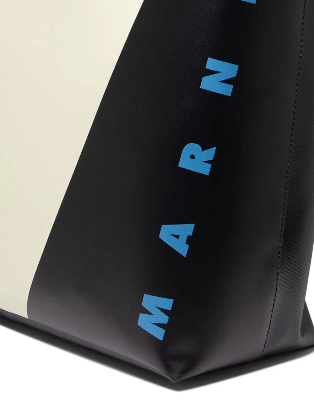 Marni-borsa tote in pelle con stampa logo