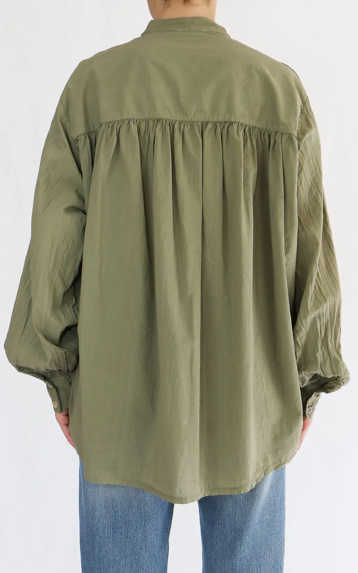 Off-on – Camicia mussola coreana – Verde militare