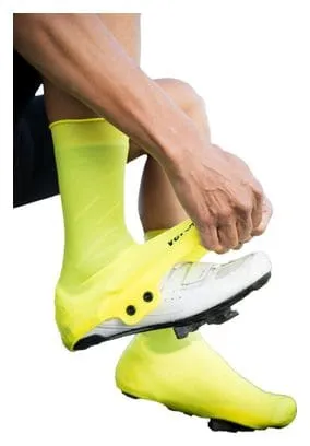 Paio di Copriscarpe Velotoze Alti in silicone con bottoni a pressione Viz Yellow