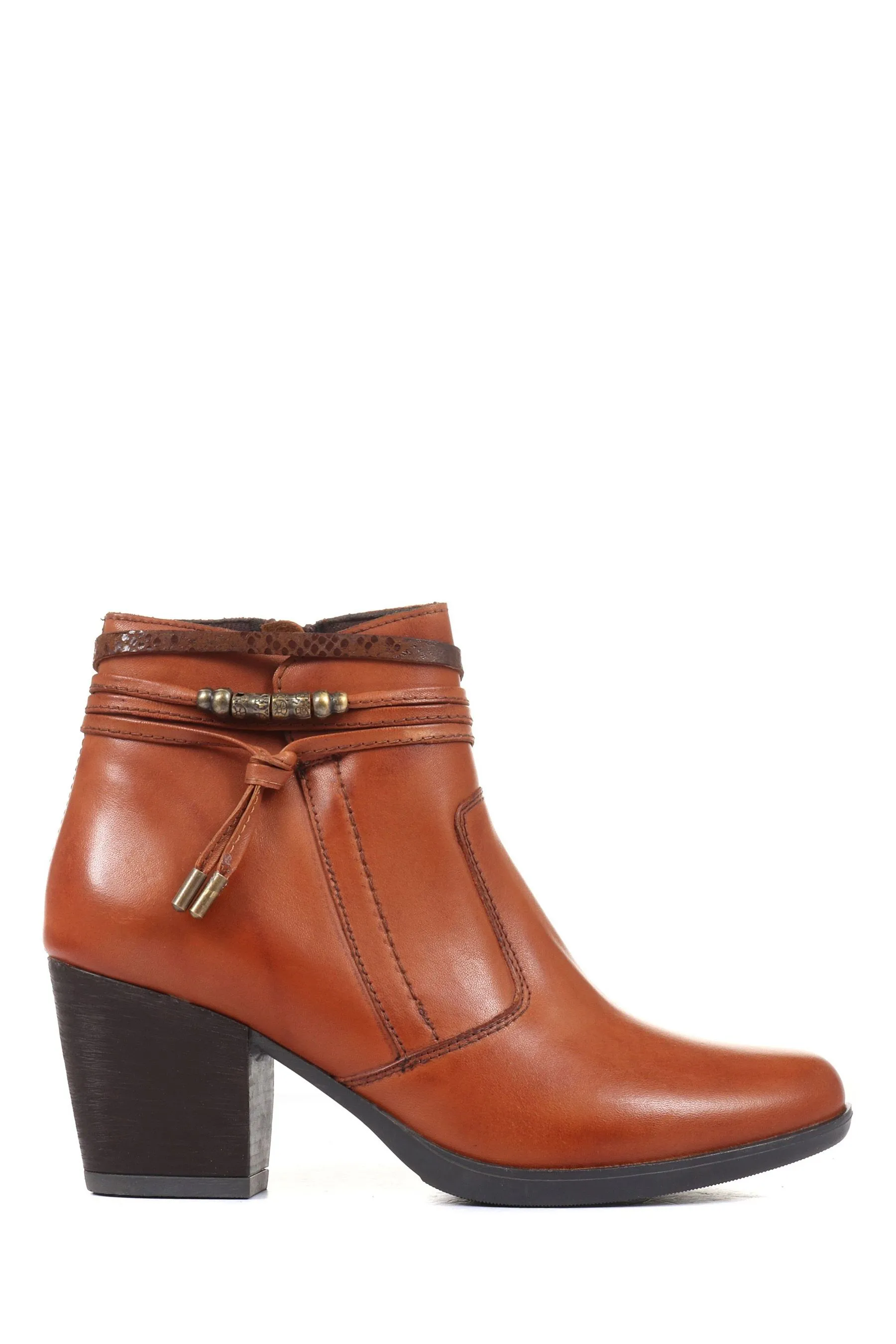 Pavers - Stivali alla caviglia in pelle con tacco donna