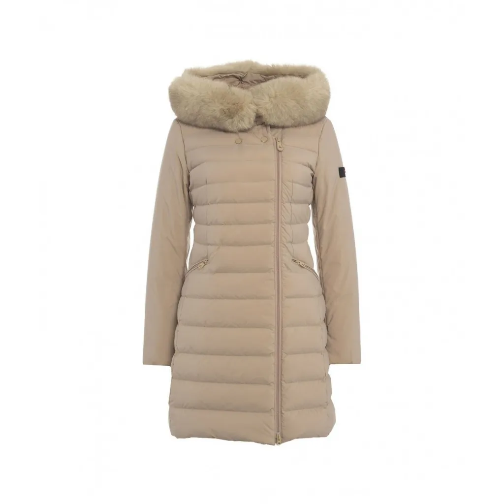 Piumino lungo Seriola ML 04 Fur beige