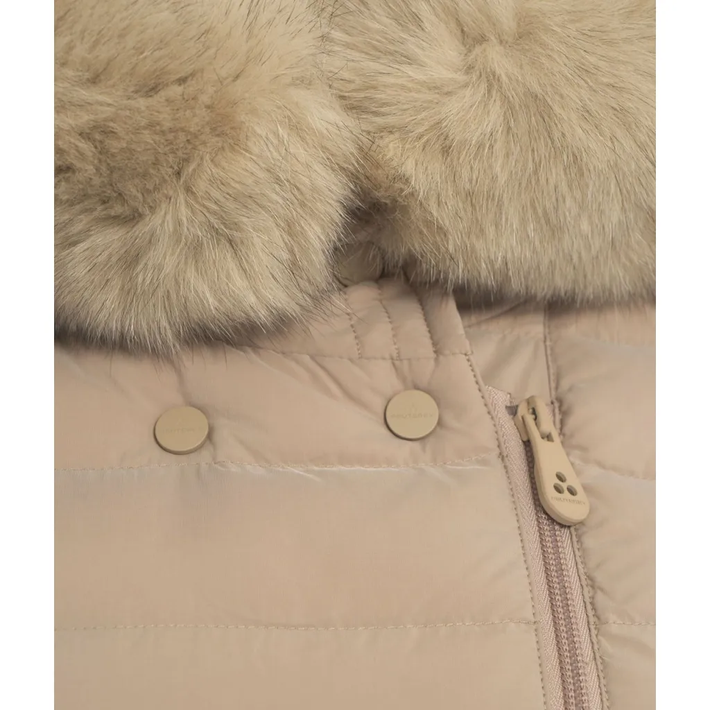 Piumino lungo Seriola ML 04 Fur beige