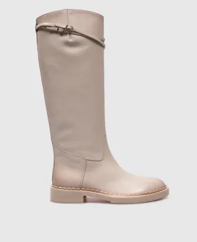 Santoni Stivali in pelle beige WSAL70569BJ2TLGA