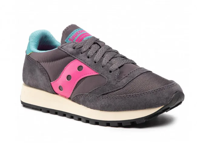 SAUCONY SCARPE DONNA  S60613 10  JAZZ ORIGINAL W DARK GREY PINK