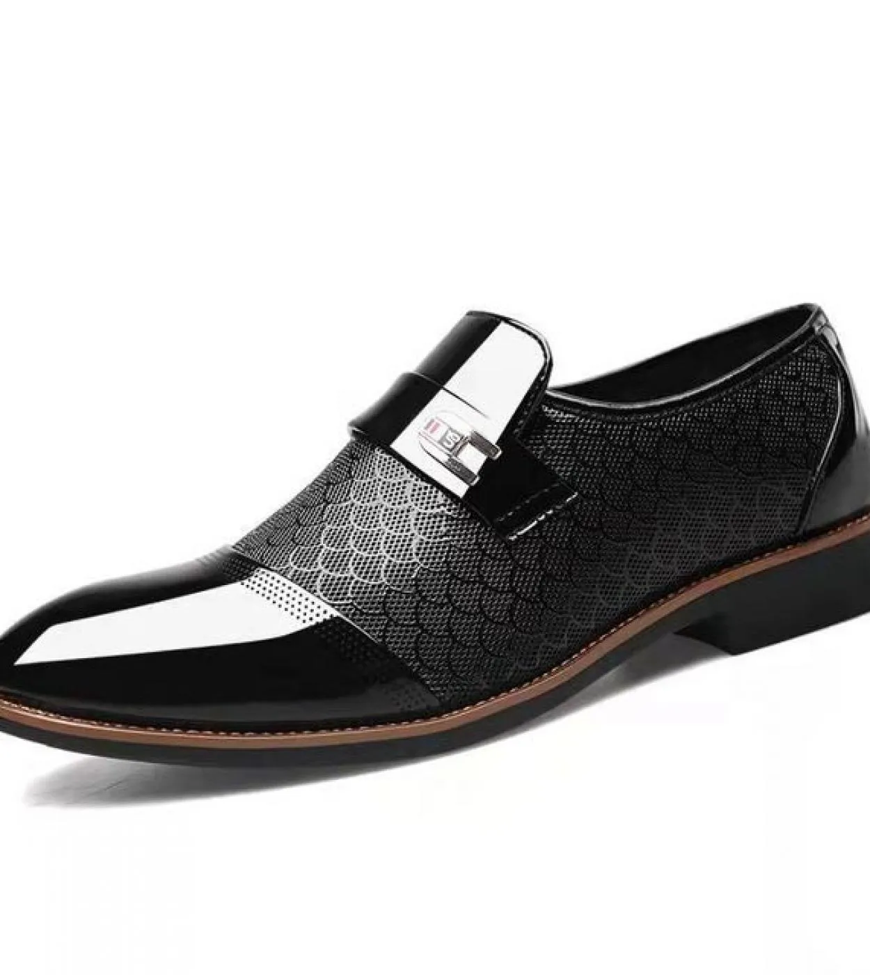 Scarpe da uomo Goffratura in pelle Moda classica Scarpe da uomo di lusso Calzature da uomo antiscivolo resistenti allusura Scar