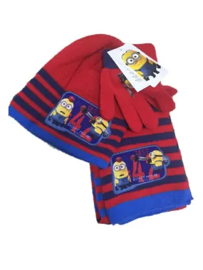 Set invernale sciarpa cappello guanti Minions cattivissimo me *00935