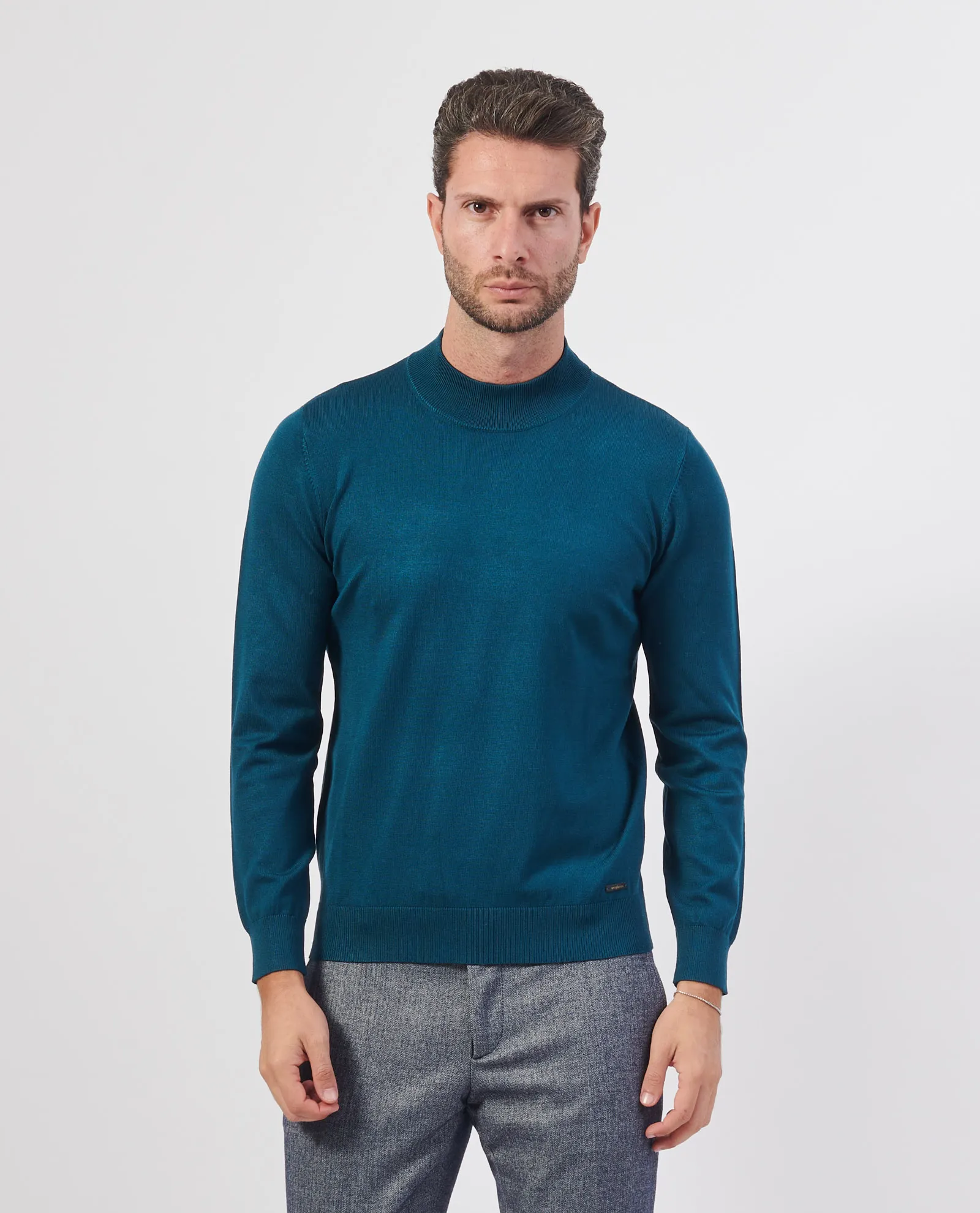 SETTE/MEZZO      Maglione uomo Settemezzo basic con costine