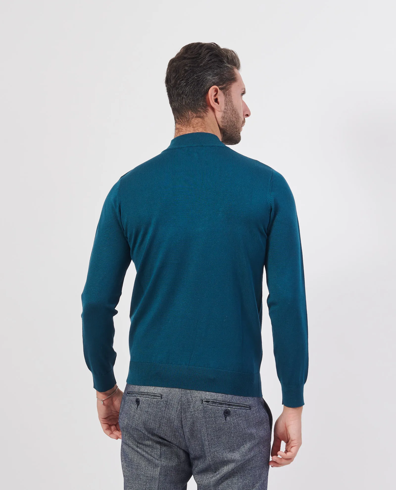 SETTE/MEZZO      Maglione uomo Settemezzo basic con costine