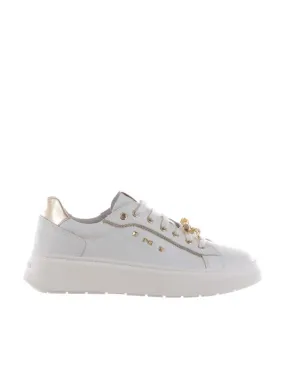 Sneaker in pelle con pietre