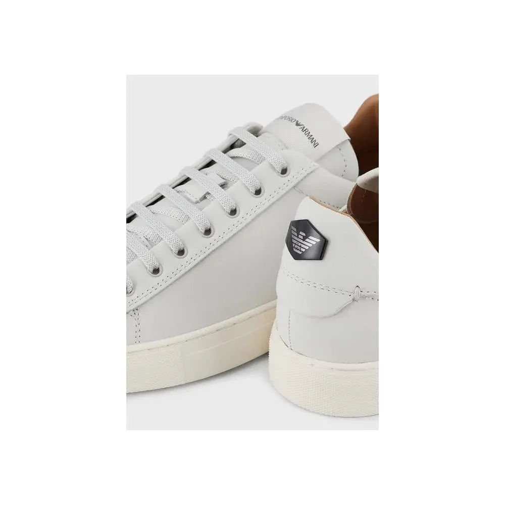 Sneakers in nabuk logo sul retro Emporio armani