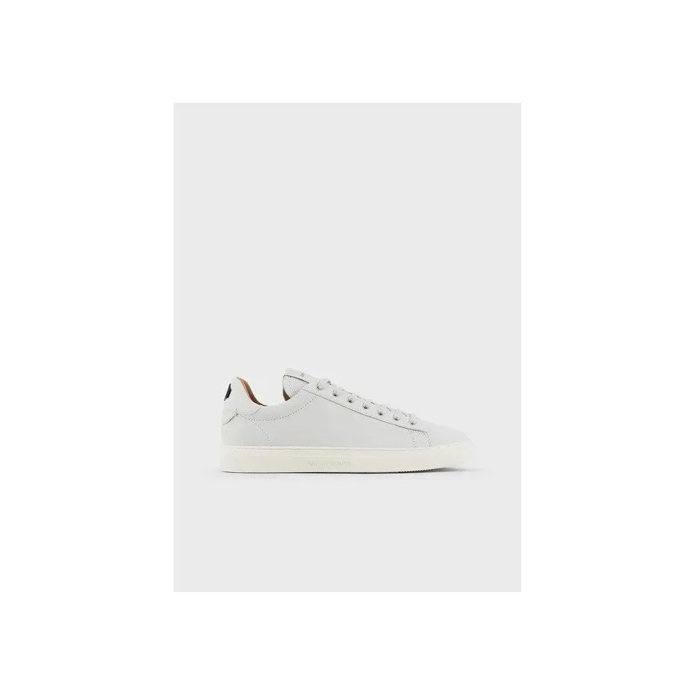 Sneakers in nabuk logo sul retro Emporio armani