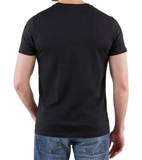 T-shirt da uomo NORTHERN COUNTRY camicia alla moda in cotone con stampa logo 00009471 nero