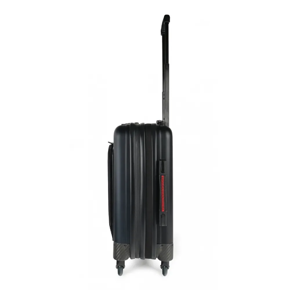 TecknoMonster - Valigia Akille Flap Viola in Fibra di Carbonio - Trolley in Carbonio Aeronautico